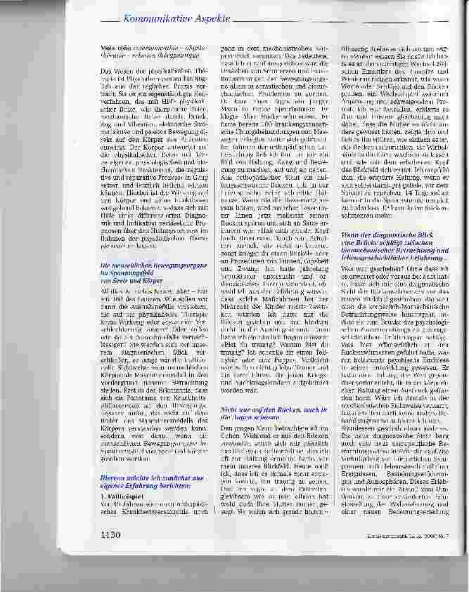Vorschauseite 2: Kommunikative Aspekte der physikalischen Therapie