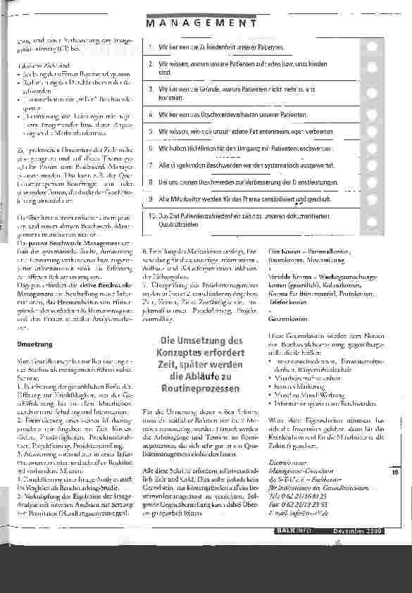 Vorschauseite 2: Beschwerde-Management im Krankenhaus