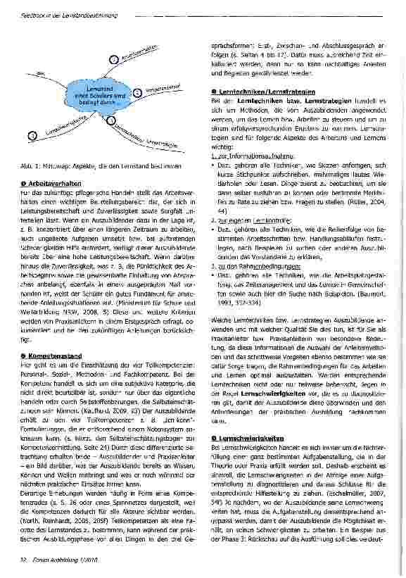 Vorschauseite 3: Feedback in der Lernstandbestimmung - zentrale Aufgabe der Praxisanleitung