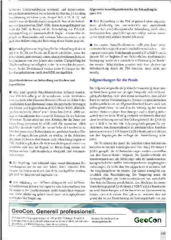 Vorschauseite 4: Psychiatrische Institutsambulanzen gemäß § 118 Absatz 2 SGB V: Angriff abgewehrt