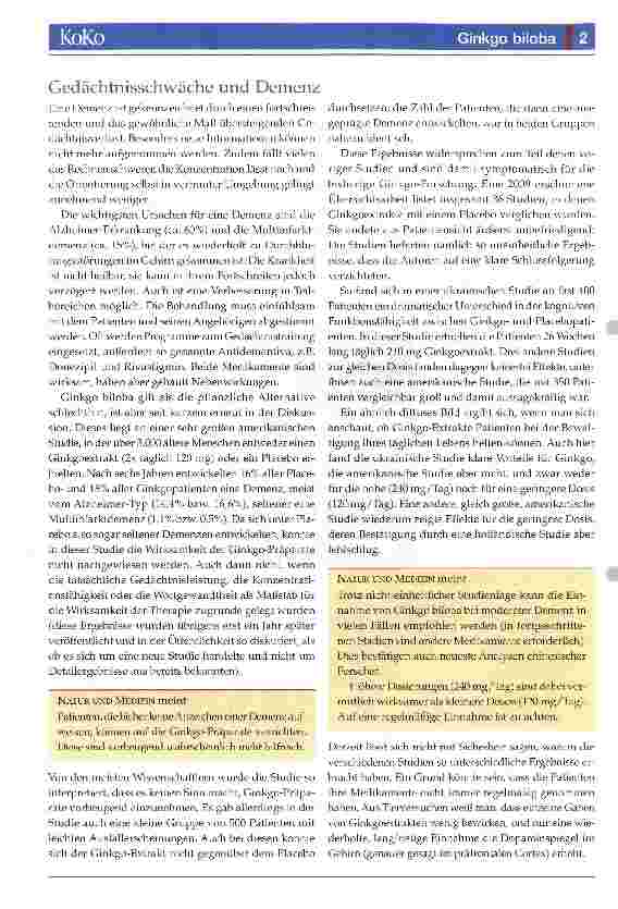 Vorschauseite 2: Ginkgo biloba