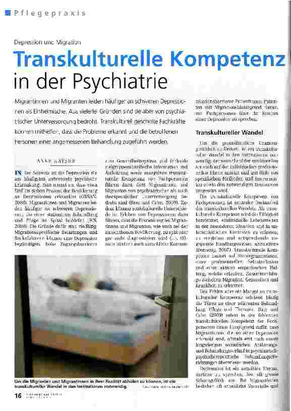 Vorschauseite 1: Transkulturelle Kompetenz in der Psychiatrie