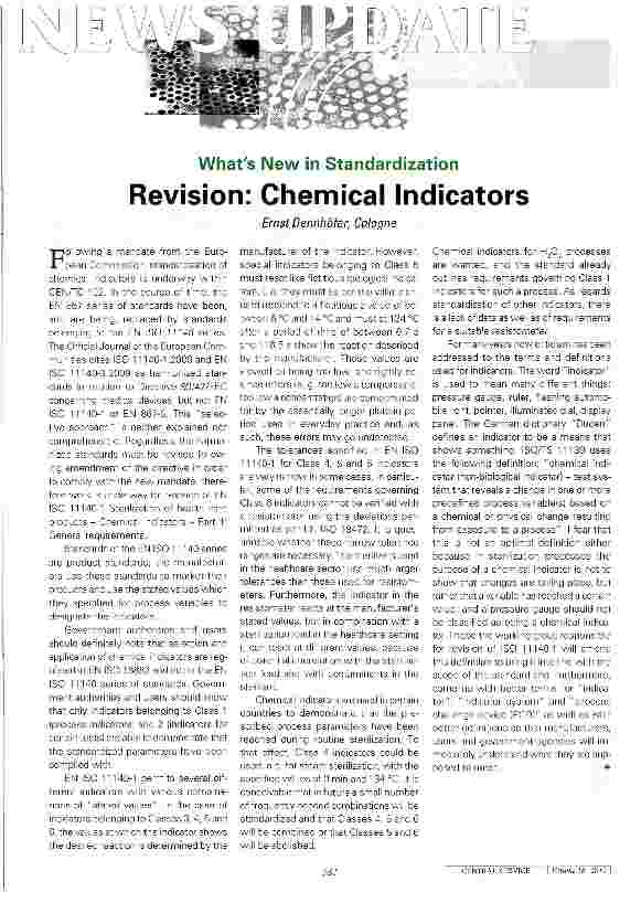 Vorschauseite 1: Revision: Chemical Indicators