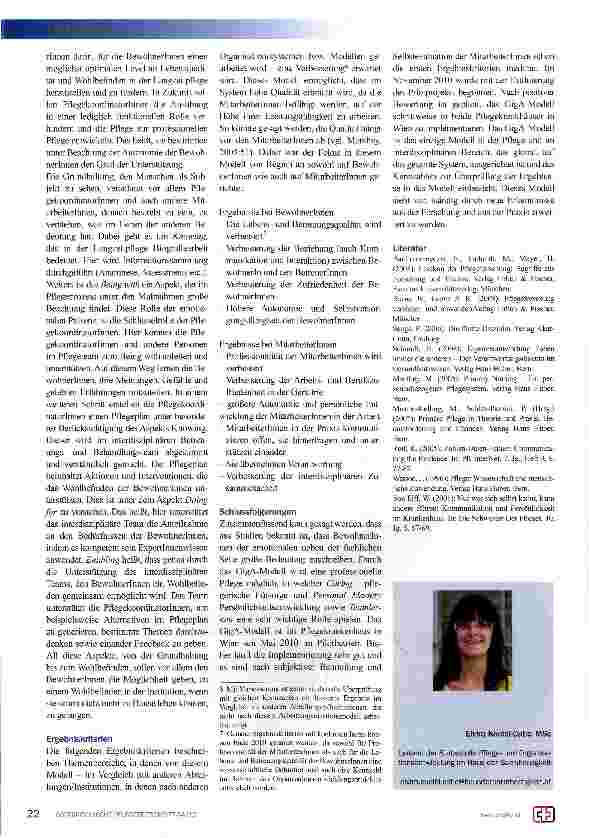 Vorschauseite 4: Globales interdisziplinäres geriatrisches Arbeitsorganisations-Modell