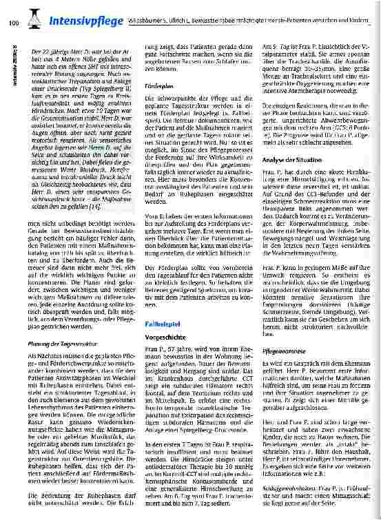 Vorschauseite 5: Bewusstseinsbeeinträchtigte Intensiv-Patienten verstehen und fördern