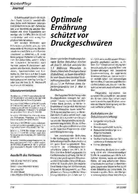 Vorschauseite 6: Richtlinien zur effizienten Dekubitusprophylaxe Umsetzung von Erkenntnissen aus der Dekubituspathogenese