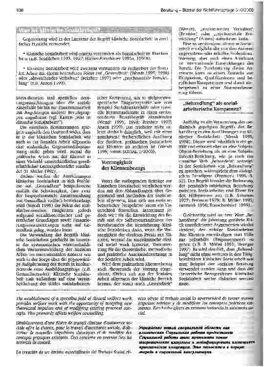 Vorschauseite 2: Klinische Sozialarbeit und soziale Beratung