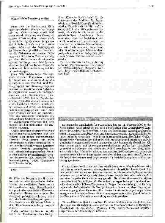 Vorschauseite 3: Klinische Sozialarbeit und soziale Beratung