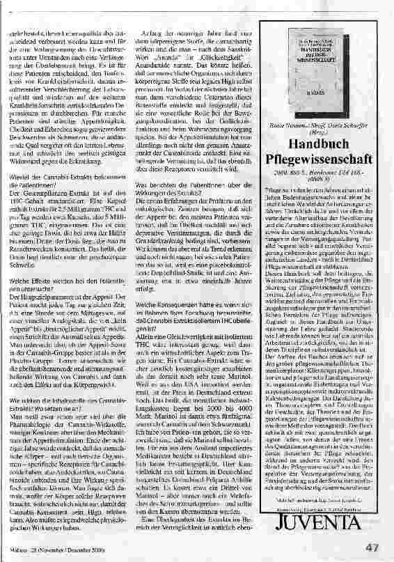 Vorschauseite 2: Cannabis - eine alte Heilpflanze Wirksamkeit bei Krebskranken