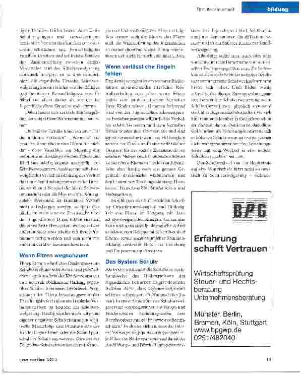 Vorschauseite 3: Schulverweigerung hat viele Ursachen
