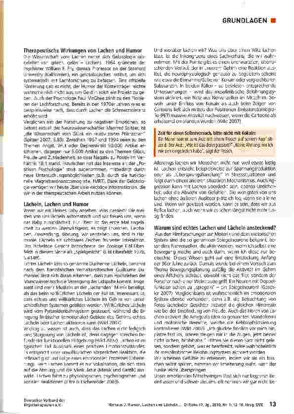 Vorschauseite 2: Humor, Lachen und Lächeln in der Ergotherapie