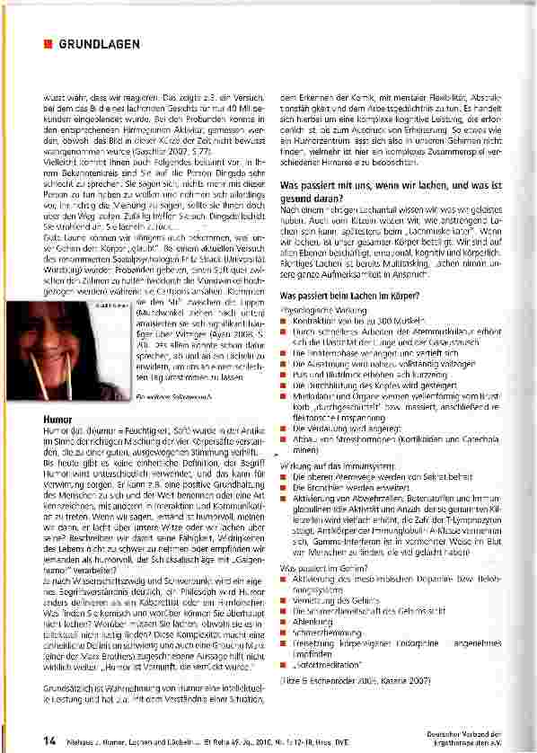 Vorschauseite 3: Humor, Lachen und Lächeln in der Ergotherapie