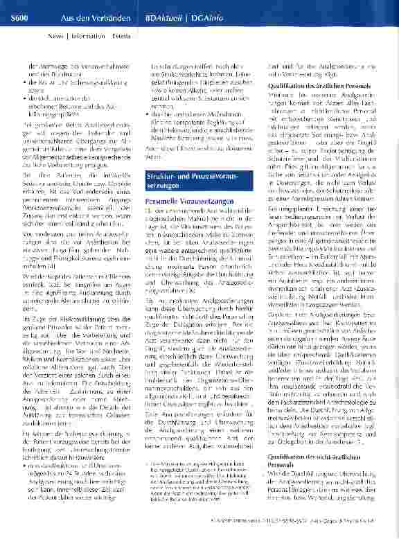 Vorschauseite 3: Analgosedierung für diagnostische und therapeutische Maßnahmen bei Erwachsenen*/**