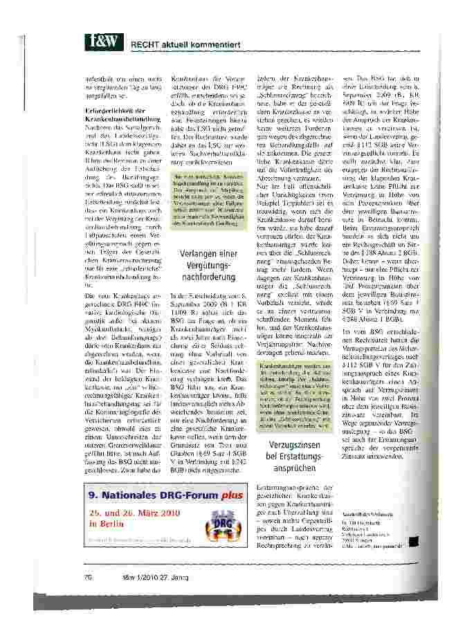 Vorschauseite 4: Neue Rechtsprechung des BSG zu Abrechnungsstreitigkeiten