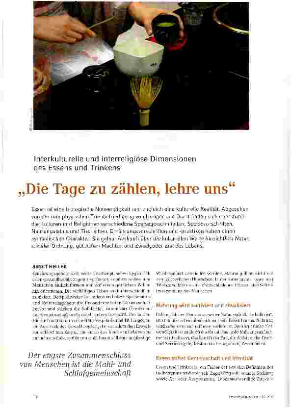 Vorschauseite 1: „Die Tage zu zählen, lehre uns