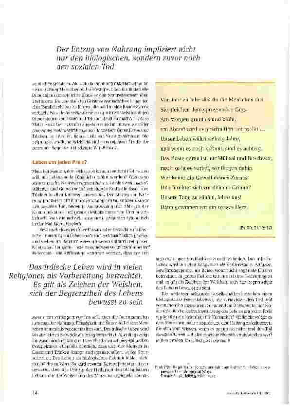 Vorschauseite 3: „Die Tage zu zählen, lehre uns