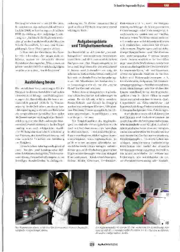 Vorschauseite 2: Berufsbilder der angewandten Hygiene