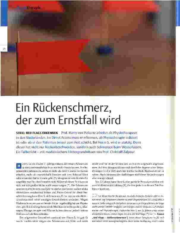 Vorschauseite 1: Ein Rückenschmerz, der zum Ernstfall wird