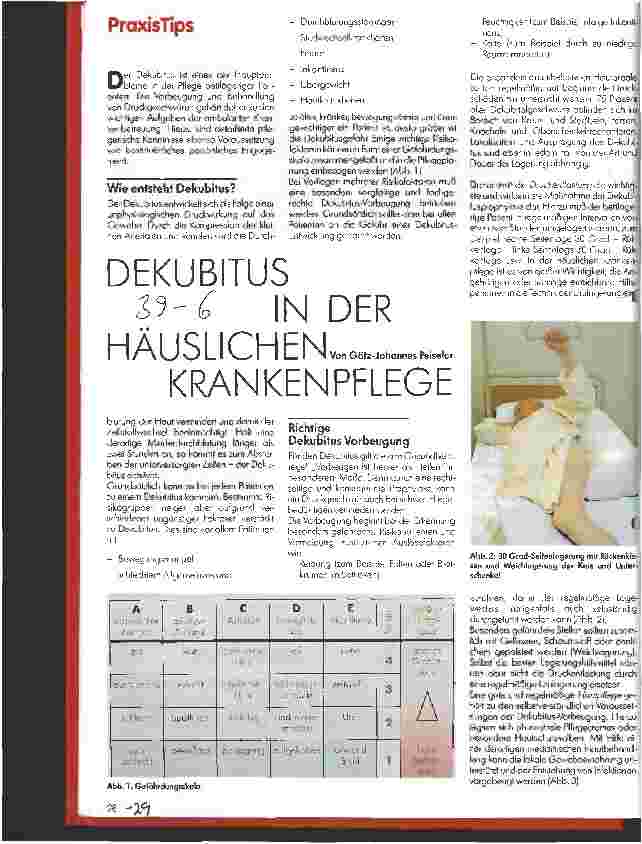 Vorschauseite 1: Dekubitus in der häuslichen Krankenpflege