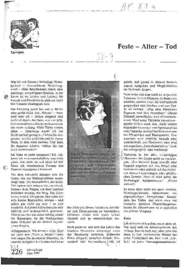 Vorschauseite 1: Feste - Alter - Tod