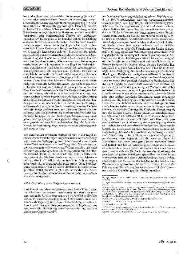 Vorschauseite 4: Errichtung von Betriebsräten in kirchlichen Einrichtungen?