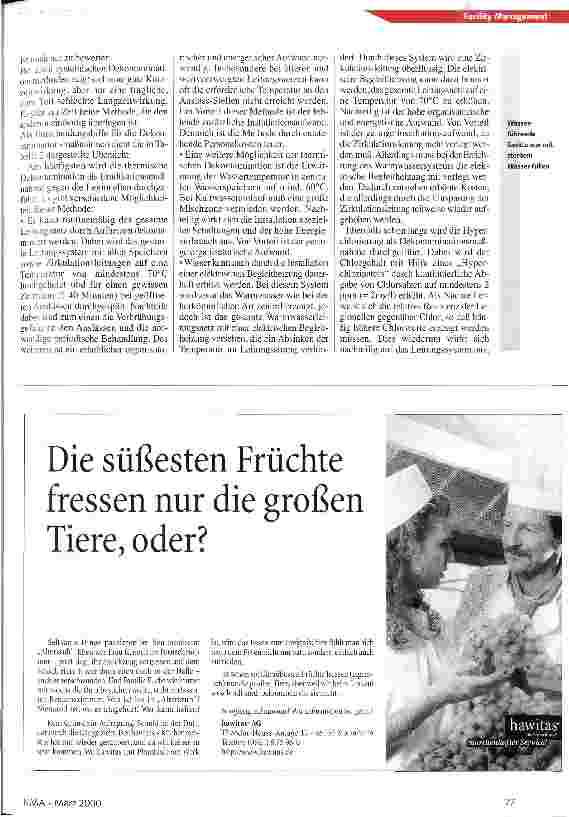 Vorschauseite 4: Routinemäßige Wasseruntersuchungen wenig hilfreich Den Legionellen auf der Spur