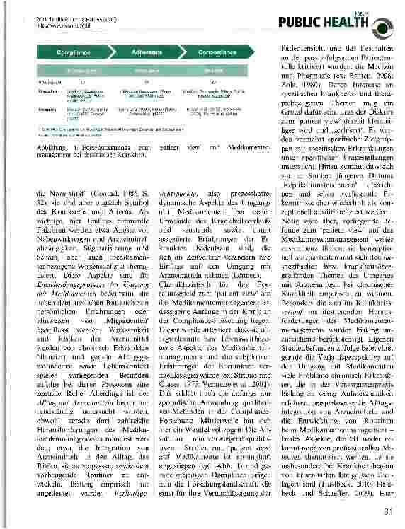 Vorschauseite 2: Medikamentenmanagement aus Sicht chronisch Erkrankter Forschungsbedarfe und -trends