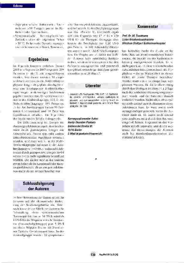 Vorschauseite 2: Antibiotikaprophylaxe bei Katheterentfernung verhindert Harnwegsinfektionen