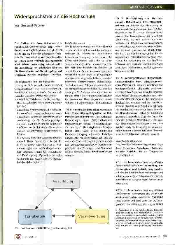 Vorschauseite 1: Widerspruchsfrei an die Hochschule