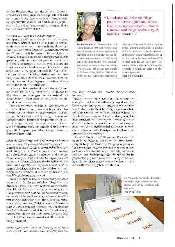 Vorschauseite 2: Pflegequalität inter Sparregime?