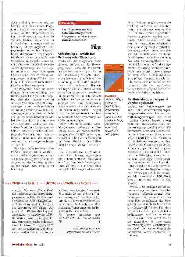Vorschauseite 2: Vertrag bietet Gestaltungsfreiheit