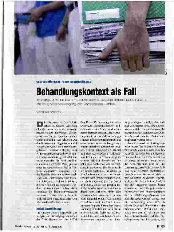 Vorschauseite 1: Behandlungskontext als Fall