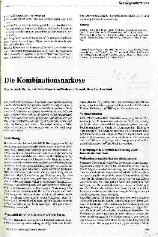 Vorschauseite 6: Periduralanästhesie