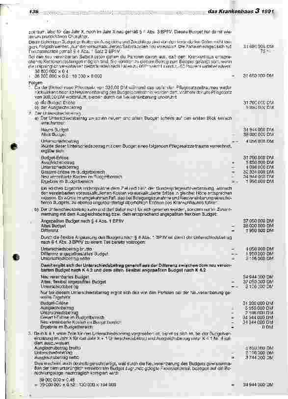 Vorschauseite 3: Neuvereinbarung des Budgets nach Paragraph 4 Abs. 3 BPflV: Ermittlung des Unterschiedsbetrags