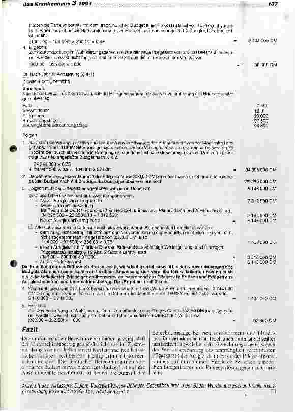 Vorschauseite 4: Neuvereinbarung des Budgets nach Paragraph 4 Abs. 3 BPflV: Ermittlung des Unterschiedsbetrags