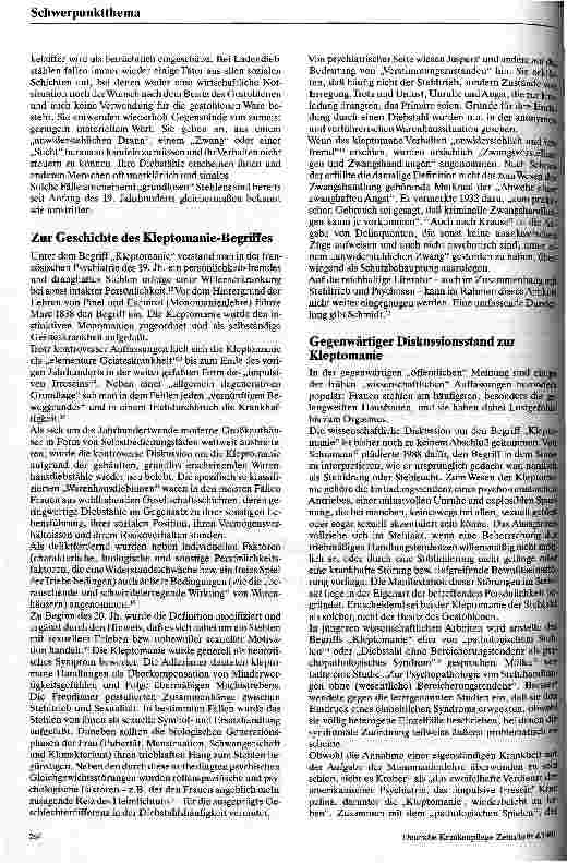 Vorschauseite 2: Kleptomanie - eine (Sucht-)Krankheit