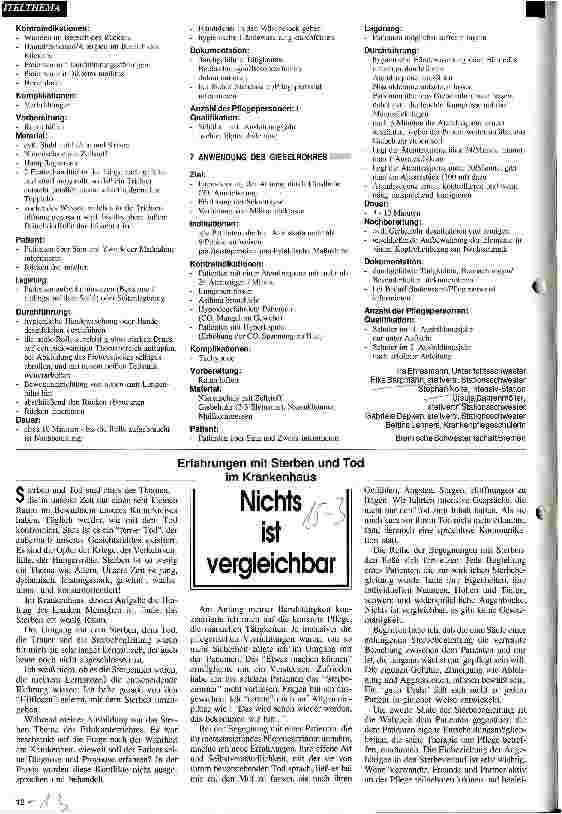 Vorschauseite 1: Nicht ist vergleichbar - Erfahrungen mit Sterben und Tod im Krankenhaus