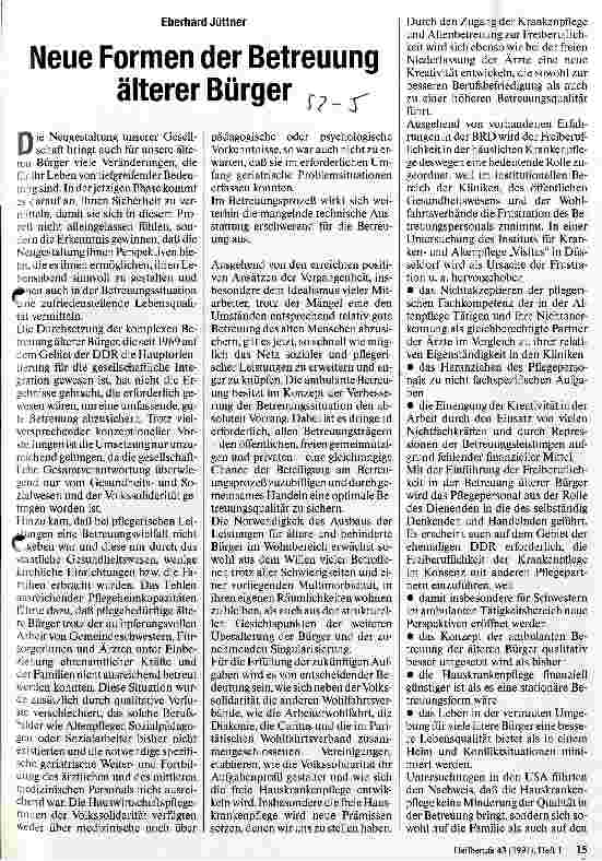 Vorschauseite 1: Neue Formen der Betreuung älterer Bürger