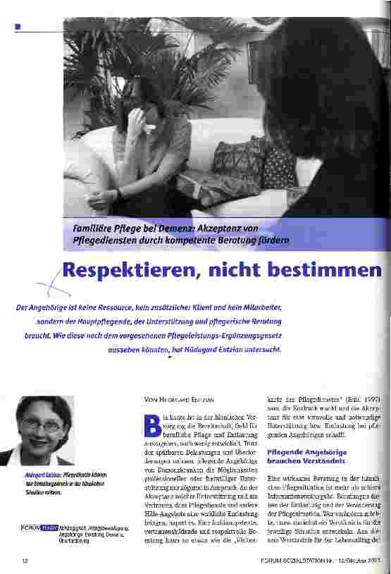 Vorschauseite 1: Respektieren, nicht bestimmen