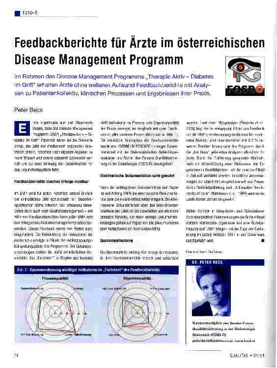 Vorschauseite 1: Feedbackberichte für Ärzte im österreichischen Disease Management Programm