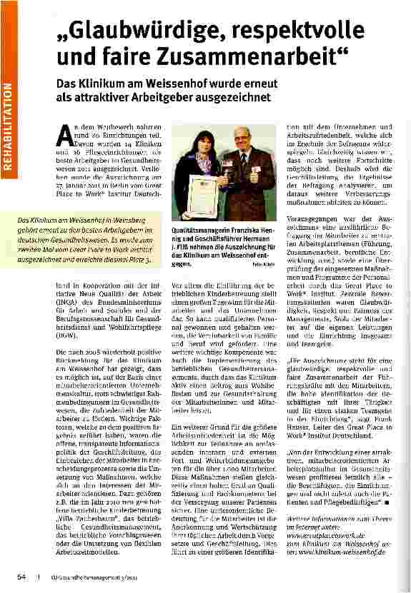 Vorschauseite 1: „Glaubwürdige, respektvolle und faire Zusammenarbeit