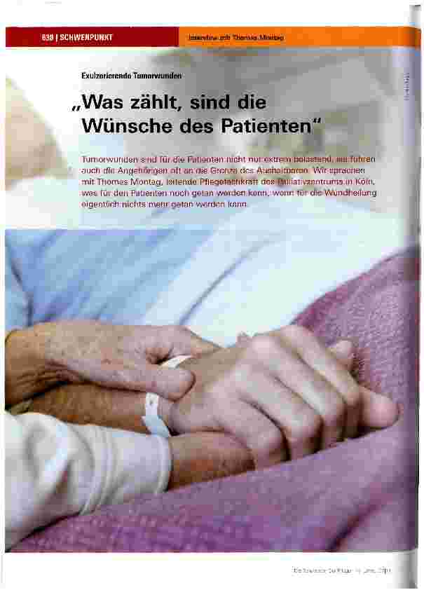 Vorschauseite 1: Was zählt, sind die Wünsche des Patienten