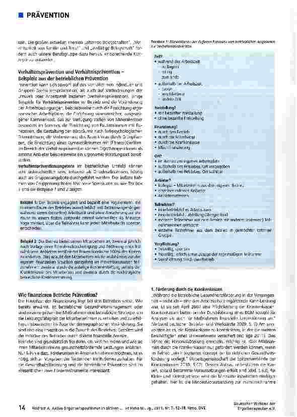 Vorschauseite 3: Aktive Ergotherapeutinnen in aktiven Betrieben