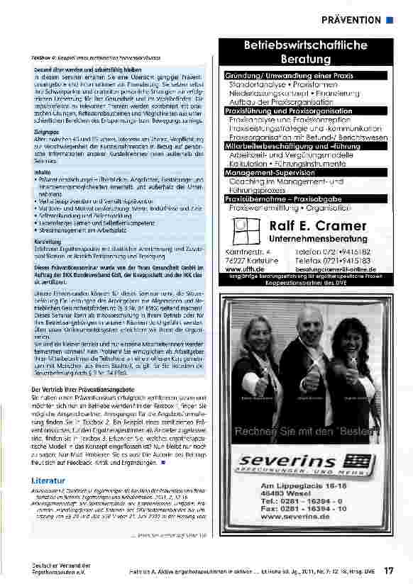 Vorschauseite 6: Aktive Ergotherapeutinnen in aktiven Betrieben