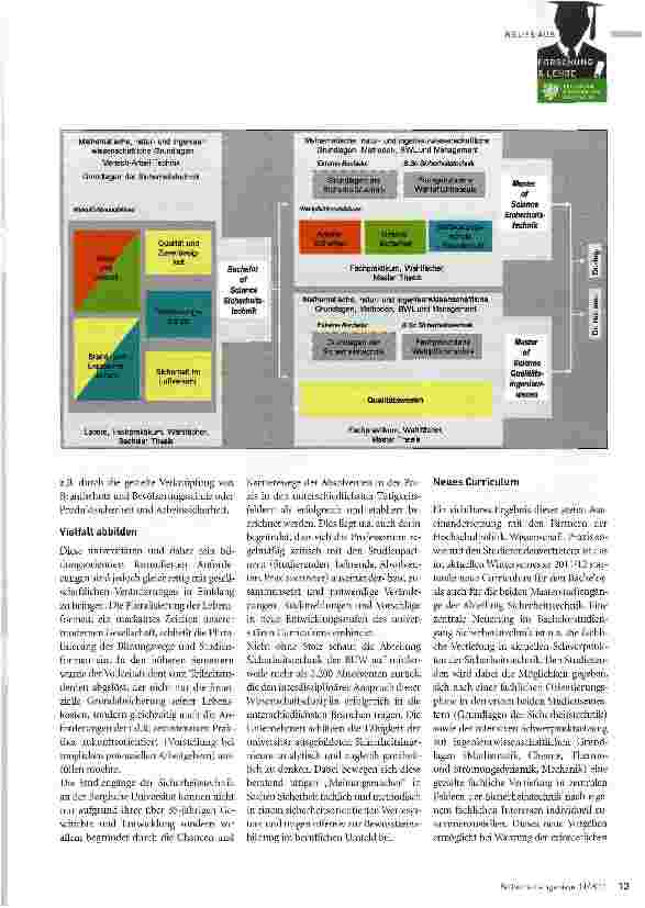 Vorschauseite 2: Neues Curriculum der Sicherheitstechnik an der Bergischen Universität Wuppertal