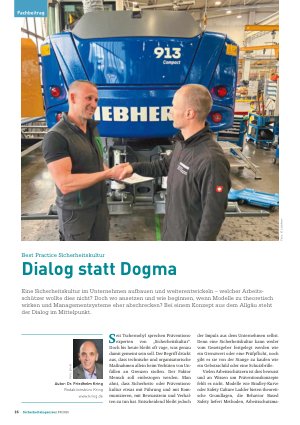 Vorschauseite 1: Best Practice Sicherheitskultur Dialog statt Dogma