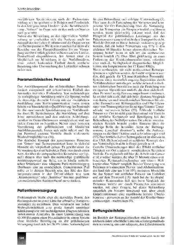 Vorschauseite 2: Ärztliche Mitwirkung: Schlüssel zur Qualität in der Notfallmedizin?