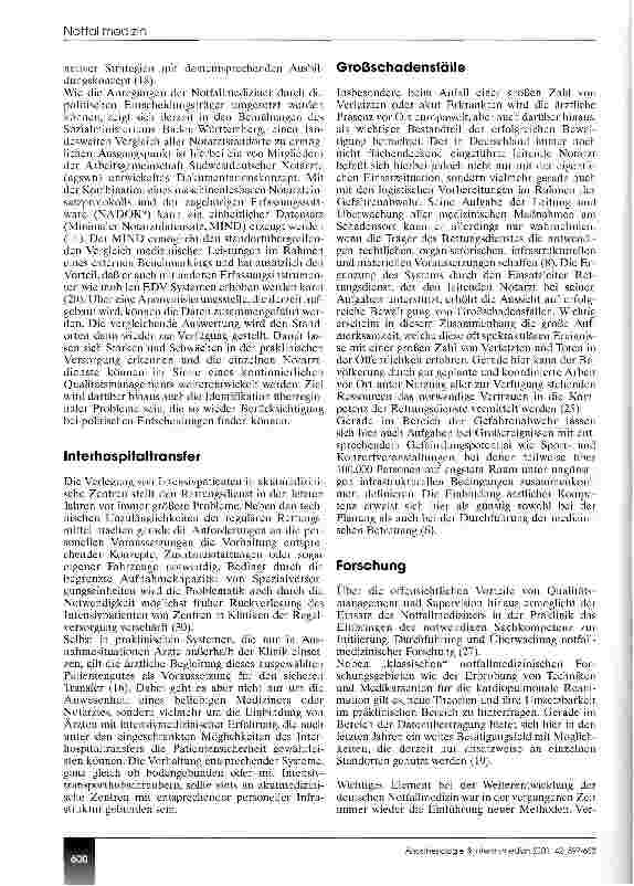 Vorschauseite 4: Ärztliche Mitwirkung: Schlüssel zur Qualität in der Notfallmedizin?