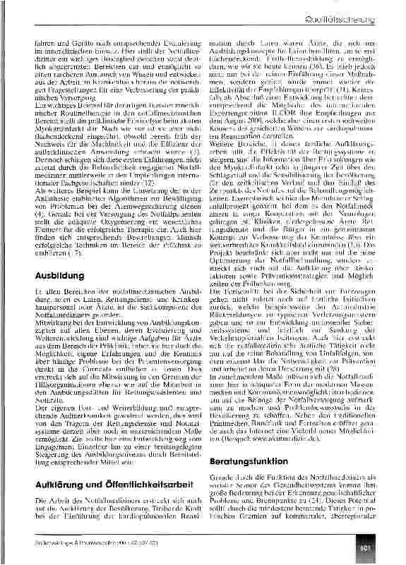Vorschauseite 5: Ärztliche Mitwirkung: Schlüssel zur Qualität in der Notfallmedizin?