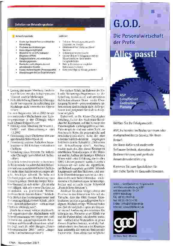 Vorschauseite 2: Konsequent Zukunftsstrategie für kommunale Klinik-AG